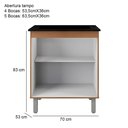 Ver imagem 2 de Balcão Jade para Cooktop 02 Portas Savana Preto Moblis