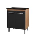 Ver imagem 3 de Balcão Jade para Cooktop 02 Portas Savana Preto Moblis