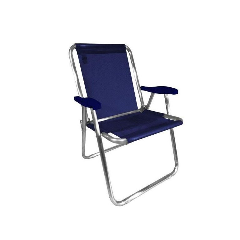 Cadeira de Praia Zaka Max Alumínio, Azul Marinho