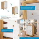 Ver imagem 4 de Quarto de Bebê com Cômoda 4 Gavetas Berço Junior Uli Móveis Peroba Branco/amendoa