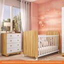 Ver imagem 6 de Quarto de Bebê com Cômoda 4 Gavetas Berço Junior Uli Móveis Peroba Branco/amendoa