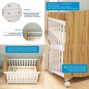 Ver imagem 5 de Quarto de Bebê com Cômoda 4 Gavetas Berço Junior Uli Móveis Peroba Branco/amendoa