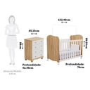Ver imagem 3 de Quarto de Bebê com Cômoda 4 Gavetas Berço Junior Uli Móveis Peroba Branco/amendoa