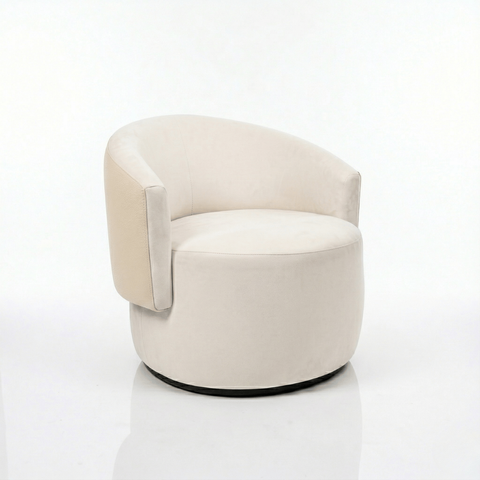 Poltrona Orgânica Capri Compose Veludo Corino Design Redondo Luxo P/ Leitura Sala Quarto Recepção Ha
