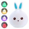 Luminária Abajur LED Coelho Touch Recarregavel Silicone Cores Criança - 3