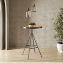Ver imagem 1 de Mesa Bistrô Alta Redonda Cozinha Industrial Pé Aço Dhalia Pu S02 - D’Rossi