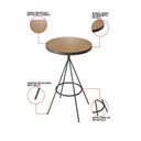 Ver imagem 3 de Mesa Bistrô Alta Redonda Cozinha Industrial Pé Aço Dhalia Pu S02 - D’Rossi