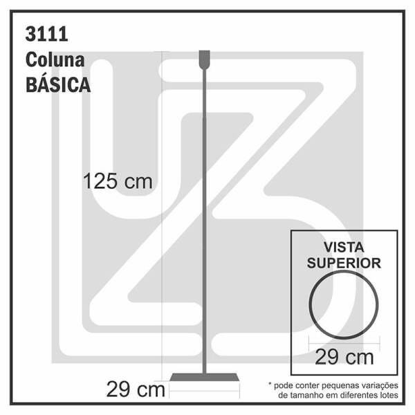 Abajur Coluna Básico - 3111 - 4