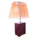 Ver imagem 3 de Abajur Enix 42cm Base Cerâmica Marron E27 Max 40W Cúpula Fios de Seda