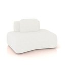Ver imagem 4 de Sofá 4 Lugares Orgânico com Chaise e 3 Módulos Berlim bouclê Off K01 - D'Rossi Off White-cinza