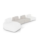 Ver imagem 2 de Sofá 4 Lugares Orgânico com Chaise e 3 Módulos Berlim bouclê Off K01 - D'Rossi Off White-cinza