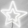 Estrela Pisca Pisca Neon Natal 8 Funcoes Decoração Natalino Enfeite Branco 6000K - 1