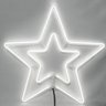 Estrela Pisca Pisca Neon Natal 8 Funcoes Decoração Natalino Enfeite Branco 6000K - 5
