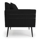 Ver imagem 7 de Kit 02 Poltronas Linho Preto A79 Pés Palito De Ferro Preto