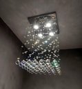 Ver imagem 4 de Lustre de Cristal para Sala de Jantar / Estar com 30cm de Altura Base de Inox Espelhado de 30x30 Cm