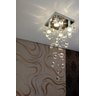 Lustre de Cristal para Sala com 70cm de altura e base de inox espelhado de 20x20cm - 2
