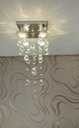 Ver imagem 1 de Lustre de Cristal para sala de jantar/estar com 70cm de altura e base de inox 20x20cm