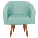 Ver imagem 2 de Poltrona Decorativa Sala de Estar Recepção Luiza Pés Palito Suede Azul Tiffany - ADJ Decor