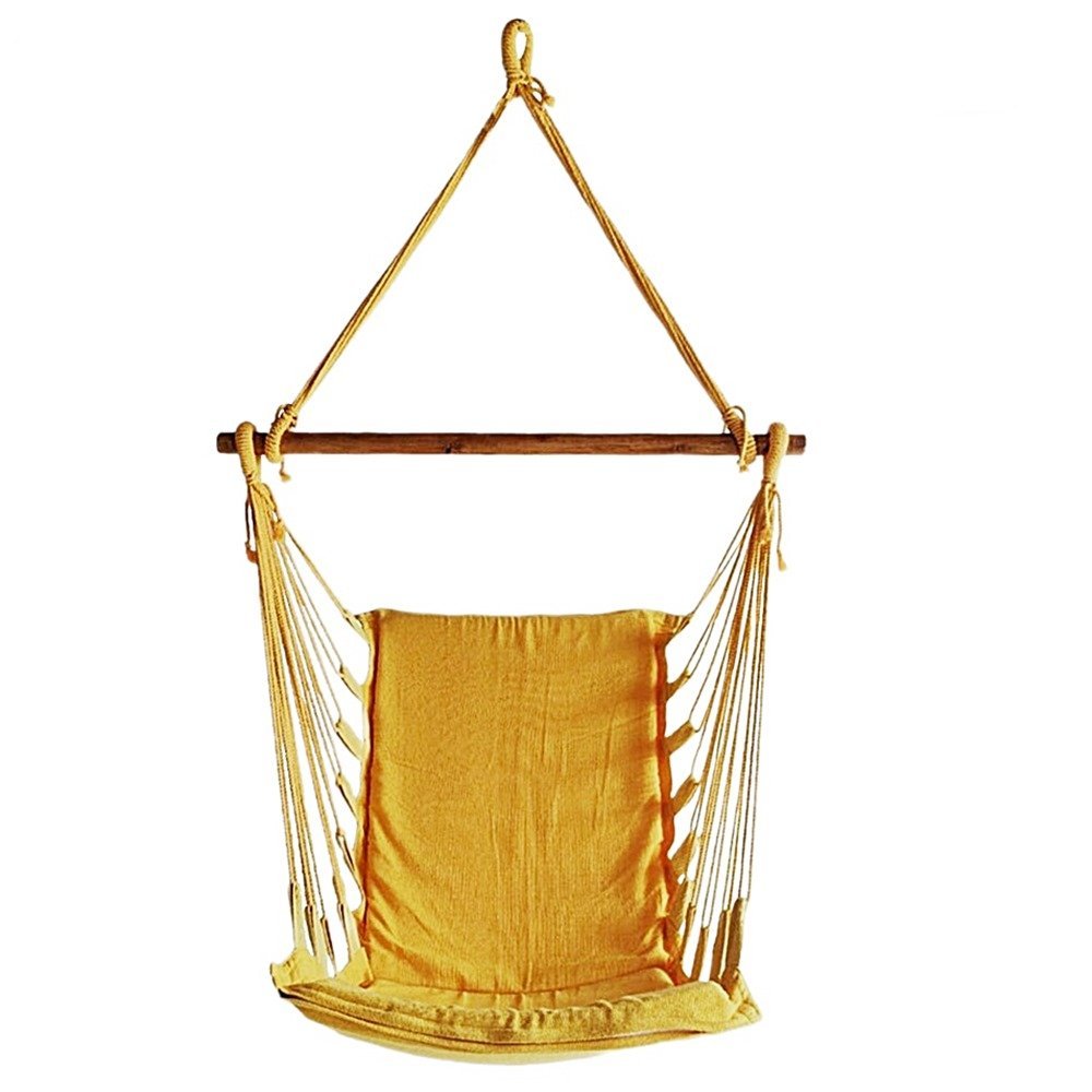 Cadeira de balanço suspensa rede de teto varias cores:Amarelo