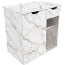 Ver imagem 4 de Gabinete de Banheiro 60 Cm 1 Porta 1 Gaveta Romana Mármore Branco