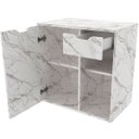 Ver imagem 2 de Gabinete de Banheiro 60 Cm 1 Porta 1 Gaveta Romana Mármore Branco