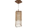 Ver imagem 3 de Lustre Pendente acabamento cobre pedras de cristais corrente Modelo Princesa uso