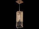 Ver imagem 2 de Lustre Pendente acabamento cobre pedras de cristais corrente Modelo Princesa uso