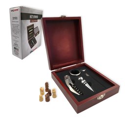 Kit Abridor de Vinho com Jogo de Xadrez - 4