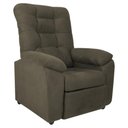 Ver imagem 3 de Poltrona Almofadada Reclinável Bristol Veludo Light Cappuccino