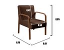 Ver imagem 4 de Poltrona Decorativa Anita Para Sala Quarto Recepção - Corino Marrom