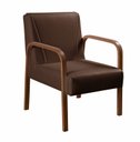 Ver imagem 1 de Poltrona Decorativa Anita Para Sala Quarto Recepção - Corino Marrom