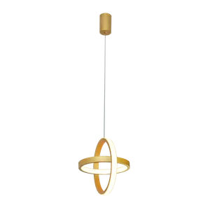 Pendente Led Ø22cm 26w 1820lm 3000k Bivolt Metal Dourado e Silicone