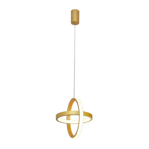 Pendente Led Ø22cm 26w 1820lm 3000k Bivolt Metal Dourado e Silicone