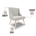 Ver imagem 3 de Cadeira Sala de Jantar Pé Palito Natural Kit 2 Liz Boucle Cinza D03 - D’Rossi