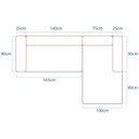 Ver imagem 5 de Sofá de Canto Modular Lado Direito 4 Lugares Tecido Bouclé Verde Oliva Celinne Luxuoso 265cm