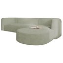 Ver imagem 7 de Sofá de Canto Modular Lado Direito 4 Lugares Tecido Bouclé Verde Oliva Celinne Luxuoso 265cm
