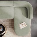 Ver imagem 6 de Sofá de Canto Modular Lado Direito 4 Lugares Tecido Bouclé Verde Oliva Celinne Luxuoso 265cm