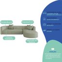 Ver imagem 4 de Sofá Modular Sala de Estar Decoração Luxo 265cm Lado Esquerdo Bouclé Celinne Luxuoso