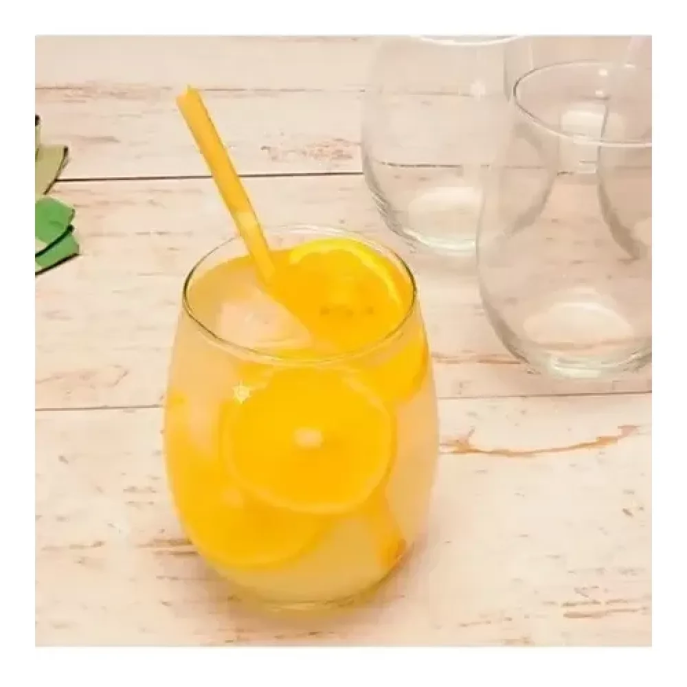 Jogo com 6 Copos de Vidro Una Gordinho 450ml - em Casa Tem - 3