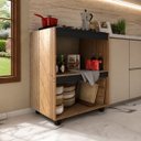 Ver imagem 3 de Balcão para Cooktop 4 Bocas com Nicho para Forno em MDP para Cozinha - Preto