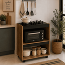 Ver imagem 2 de Balcão para Cooktop 4 Bocas com Nicho para Forno em MDP para Cozinha - Preto