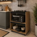 Ver imagem 4 de Balcão para Cooktop 4 Bocas com Nicho para Forno em MDP para Cozinha - Preto