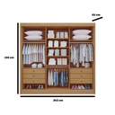 Ver imagem 2 de Guarda Roupa Cristal 3 Portas Ddoro Móveis - Cinamomo