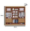 Ver imagem 2 de Guarda Roupa Cristal 3 Portas Ddoro Móveis - Cinamomo