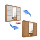 Ver imagem 3 de Guarda Roupa Cristal 3 Portas Ddoro Móveis - Cinamomo