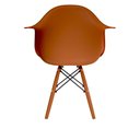 Ver imagem 5 de Conjunto 3 Cadeiras Eames com Braço Terracota Pés em Polipropileno