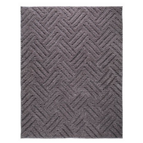 Tapete para Sala Jazz 200 x 300cm Alto e Baixo Relevo 11 Cinza