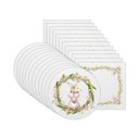 Ver imagem 1 de Kit Sousplat + Guardanapo Páscoa Coelho Floral Nsw 12 Peças com Base