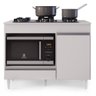Balcão Multiuso para Cooktop 4 Bocas Georgia Branco - Lumil Móveis - 9