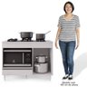 Balcão Multiuso para Cooktop 4 Bocas Georgia Branco - Lumil Móveis - 6